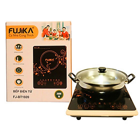 Bếp điện từ, bếp từ đơn 2000W Fujika - tặng kèm nồi lẩu inox-hàng chính hãng