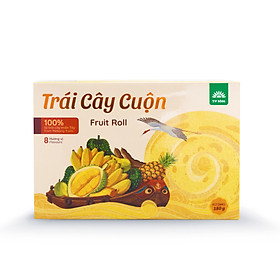 Trái cây cuộn Tư Bông- Hộp 180g 8 vị- Quà tặng đặc sản Đồng Tháp