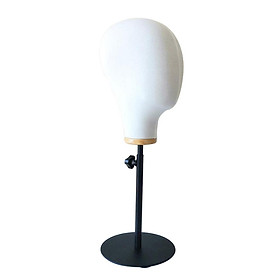 21''  Mannequin Head Hat Holder Display Manikin w/ Adjustable Stand Canvas