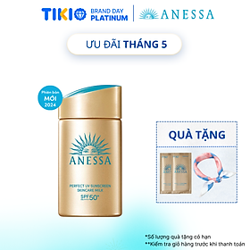 Kem chống nắng dạng sữa dưỡng da kiềm dầu bảo vệ hoàn hảo Anessa Perfect UV Sunscreen Skincare Milk SPF 50+ PA++++ 60ml