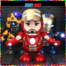 Iron man robot nhảy múa phát sáng theo nhạc giải trí cho bé đồ chơi trẻ em