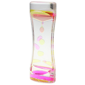 Double Color Floating Oil Liquid Hourglass Timer Sensory Toy