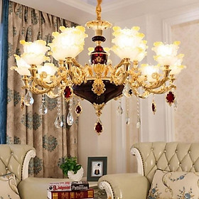 Đèn chùm trang trí nội thất IRELIA phong cách Châu Âu hiện đại loại 6, 8, 15 tay - Tặng kèm bóng LED cao cấp