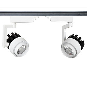 Combo 2 đèn rọi ray 20W + 1 thanh ray 0.5 mét