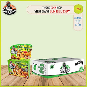 Thùng Viên Gia Vị Bún Riêu Chay 75gram Ông Chà Và 144 Hộp Siêu Tiết Kiệm