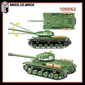 Lắp ráp Xe Tank Chiến đấu Hạng Nặng 1068 IS-2M Heavy Tank World War II Stalin-2M 100062