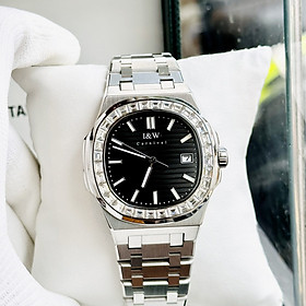 Đồng hồ nam chính hãng I&W CARNIVAL 721G2-T2 hàng mới Kính sapphire ,chống xước ,Chống nước 50m ,Bảo hành chính hãng,Máy cơ (Automatic),dây kim loại thép không gỉ 316L, mặt xanh thiết kế đơn giản dễ đeo