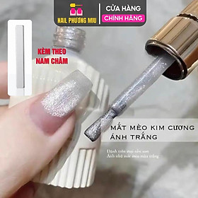 Combo Sơn Gel Mắt Mèo Ánh Trăng Kim Cương Milan Tặng Kèm Nam Châm Vuông To Siêu Từ Tính Đẩy Mắt Mèo nails Siêu Sáng