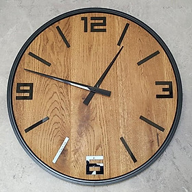 Đồng hồ gỗ treo tường - UR60 - chất liệu gỗ máy kim trôi thiết kế in theo yêu cầu decor trang trí nhà và quán cafe
