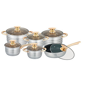 Mua BỘ NỒI ĐỨC 6 MÓN 12 CHI TIẾT CAO CẤP CHÍNH HÃNG (SIÊU BỀN ĐẸP)