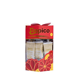 Sô cô la trắng Empico 100g hộp giấy bông hoa đỏ