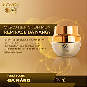 Kem Face Tinh Chất Vàng Nhân Sâm Nâng Tone Trắn.g Da Cao Cấp HAWON - 50g