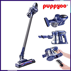 Máy Hút Bụi Cầm Tay PUPPYOO WP536 Không Dây Gia Đình Thông Minh Màu Xanh Blue Loại Mini Đa Năng Lắp Pin Sạc Rời Lực Hút Mạnh 14000PA Cao Cấp Tiện Lợi May Hut Bui Cầu Thang Sàn Chung Cư Ô Tô Nệm Xe Hơi May Hut Bụi Sàn Gỗ Sofa Giường Đệm - Hàng Chính Hãng