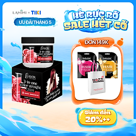 Kem Duỗi & Nhuộm Tóc Màu Đỏ Măng Cụt 3in1 Lavox Online Shopping 150ml - Duỗi Nhuộm Dưỡng Tóc Tại Nhà Lamimi Chính Hãng