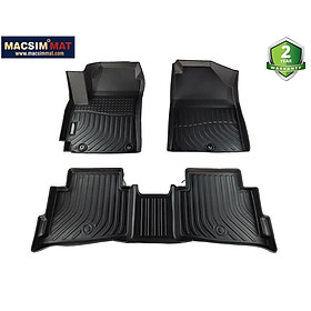 Thảm lót sàn xe dành cho KIA Seltos Premium 2019 - 2020 Nhãn hiệu Macsim chất liệu nhựa TPV cao cấp màu đen