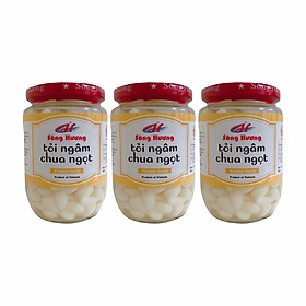 Tỏi Ngâm Chua Ngọt Sông Hương 370g combo 3 hũ