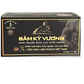 Sâm Kỳ Vương Viên Uống Tăng Cường Sinh Lực Phái Mạnh Kéo Dài Thời Gian - Che Tên SP - hộp 24 viên