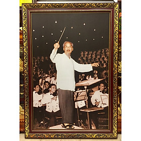 Mua Tranh in dầu   Bác Hồ bắt nhịp bài ca kết đoàn -6014