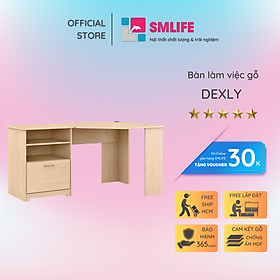 Mua Bàn làm việc đẹp kiểu dáng nhỏ gọn gỗ công nghiệp SMLIFE Dexly