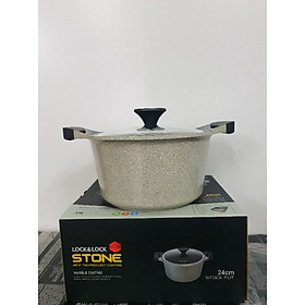 Nồi Đá Stone 7 Lớp Cao Cấp 24cm Thành Cao  LCA6244D (cam kết hàng chính hãng)