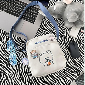 Túi đeo chéo canvas thỏ diệu kì