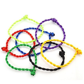 Sỉ 50 dây may mắn vòng tay nhiều màu làm sẵn 4mm