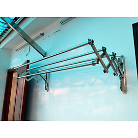 Mua Giàn phơi gắn tường thu gọn inox Wellex Hàn Quốc JR4150 Hàng Chính Hãng