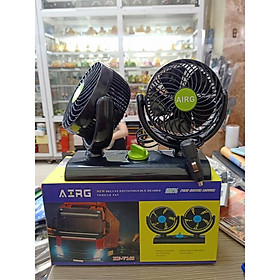Mua Quạt đôi cho xe ô tô - quạt thông gió 12V - 24V có chân cắm trên xe