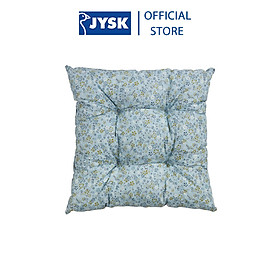 Đệm ngồi | JYSK Selje | polyester/cotton | xanh đậm / nhạt | R40xD40xC8cm