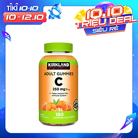 Kẹo dẻo bổ sung Vitamin C Kirkland Adult Gummies C 250mg hộp 180 viên của