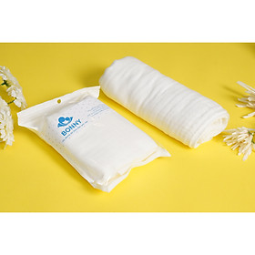 Khăn Tắm Bonny 100% Sợi Tre Lụa 4 Lớp Siêu Mềm Mịn, Thấm Hút, An Toàn Cho Bé (Kích thước: 90x90Cm)