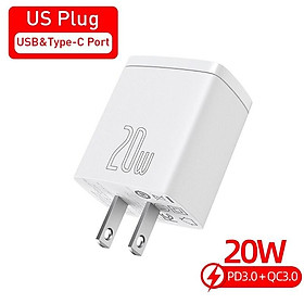 Mua Củ sạc nhanh Baseus Compact Quick Charger ( USB + Type-c 20W CN )