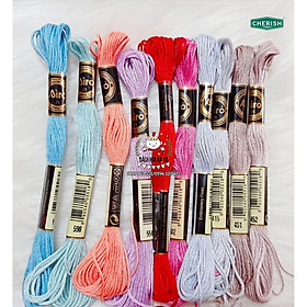 Mua Set 10 Tép chỉ thêu Airo Cherish chất lượng cao - Kit tập thêu Tranh Thêu tay Decor - Bách hóa Na na