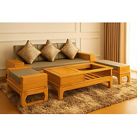 Mua Sofa gỗ sồi nệm Tundo – Sang trọng  êm ái  bền đẹp