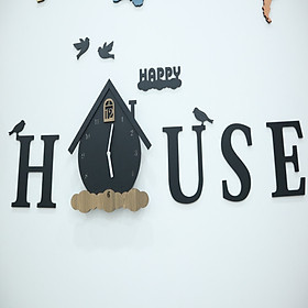Mua Đồng hồ treo tường trang trí decor nhà cửa hình chữ House - House wall clock
