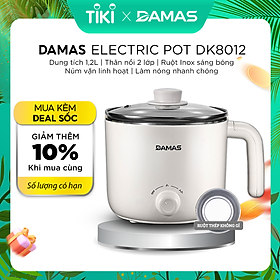 Nồi Điện Đa Năng DAMAS DK-8012 (1.2 Lít) - Hàng Chính Hãng