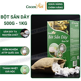 Bột Sắn Dây Nguyên Chất CocenViet, 1kg Bột Sắn Dây Ta Hải Dương Loại 1 Thanh Nhiệt Giải Độc Bổ Sung Dưỡng Chất Tăng Sức Đề Kháng Tốt Cho Sức Khỏe. Sản Phẩm Đã Kiểm Nghiệm An Toàn Thực Phẩm