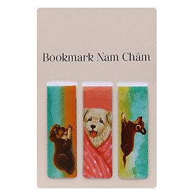 Bookmark Nam Châm - Con Chó Nhỏ Mang Giỏ Hoa Hồng