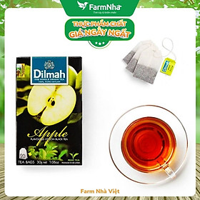 Trà Dilmah Apple (Hương Táo) 30g 20 túi x 1,5gr - Trà đen tinh hoa từ Sri Lanka Nhập Khẩu Chính Hãng