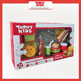 Đồ Chơi Bộ Nấu Ăn 7 TOONYKIDS - Đồ Chơi Nhà Bếp Cho Bé - Lunch At School TN087