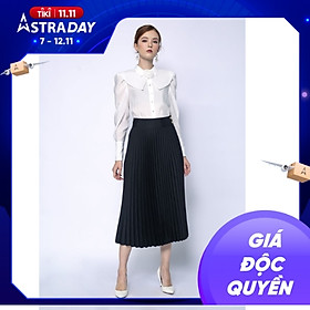 Chân váy xếp ly nữ cao cấp lụa tre chính hãng White Ant (BAMBOO SILK) - Có video +
