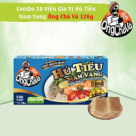 Combo 10 hộp gia vị viên Hủ Tiếu Nam Vang Ông Chà Và 126g (Nam Vang Rice Noodle Soup Cubes)