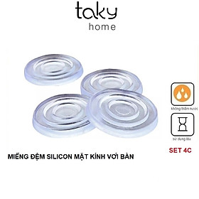 Mua Đệm Silicon Lót Giữa Kính Và Mặt Bàn  Miếng Đệm Kê Kính Mặt Bàn  Chống Xê Dịch Và Trơn Trượt Mặt Kính - TakyHome 5505