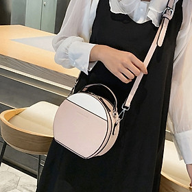 IELGY color contrast versatile small fresh handbag girl's One Shoulder Messenger small round bag