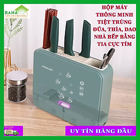 Mua HỘP MÁY THÔNG MINH TIỆT TRÙNG KHỬ KHUẨN ĐŨA  THÌA  DAO NHÀ BẾP BẰNG TIA CỰC TÍM