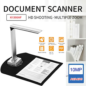 Mua ROGTZ - Máy Scan Màu Di Động K1300AF 13MP Độ Phân Giải Cao HD Chế độ quét đa dạng A4 Sách vở Hóa đơn AMT CMND CCCD Tốc độ quét nhanh Lưu trữ đa dạng PDF JPG PNG BMP TIF 6 LED Cổng USB Pin Trâu Cắt Viền Đen Tự Động Nhận Diện Mã Vạch  Webcam-Hàng Chính Hãng