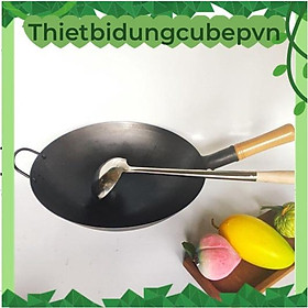 Mua Chảo thép tay cầm gỗ cao cấp ( chuyên dùng nhà hàng )