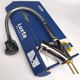 Mua Vòi Rửa Bát Đồng Thau Mạ Crome Nóng Lạnh LUXTA L3203B Thân Uốn Dẻo