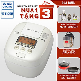 Mua Nồi cơm điện Tiger JPT-H18S (1.8L) Tặng Máy ép Kuvings NJM-9010GR + Cà mèn cơm Apollo APL-1600 + Lẩu điện SQ-C350(R) - Hàng Chính Hãng