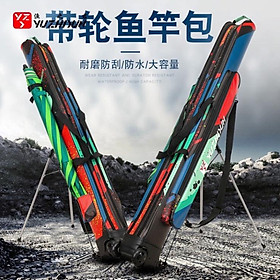 Sale to hot -  Bao Đựng Cần Câu Cá Chép Hóa Rồng 1m25 Nhiều Ngăn Dung Tích Lớn Có Giá Đỡ Cao Cấp - sale - xả hàng tồn